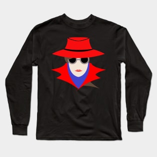 Lady Red (cauc): A Cybersecurity Design Long Sleeve T-Shirt